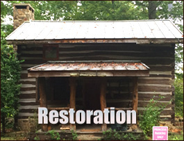 Historic Log Cabin Restoration  Lynn, North Carolina